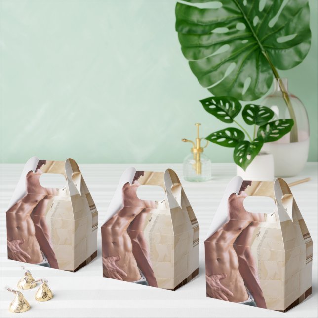 Caja Para Regalos SlipperyJoe hombre muscular sin camisa 6pack abs f (Múltiple)