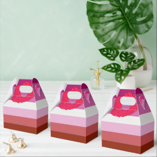Caja Para Regalos SlipperyJoe lápiz labial bandera de orgullo lésbic