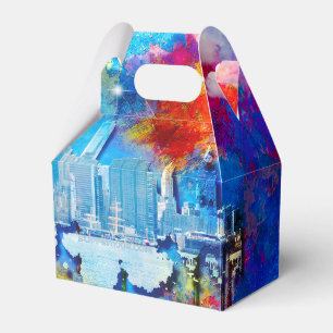 Caja Para Regalos SlipperyJoe NYC grafiti luna rodeada de remolinos 