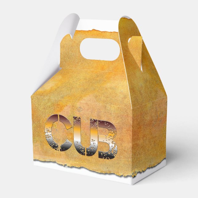 Caja Para Regalos SlipperyJoe's cub word naranja-tonos marrones pro (Front Side)