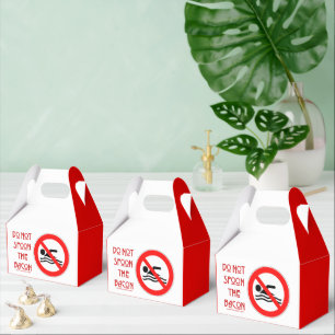 Caja Para Regalos SlipperyJoe's Do Not Spoon Bacon red Advertencia m
