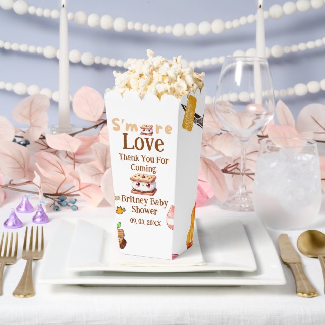 Caja Para Regalos Smores Baby Shower Gracias por favorecer la bolsa  (Boda)