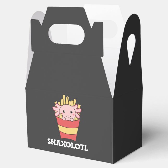 Caja Para Regalos Snaxolotl Axolotl Lover Cute Animales Fries T-Shir (Abierto)