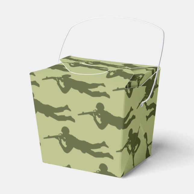 Caja Para Regalos Sniper Pose de los Hombres del Ejército Verde (Front Side)