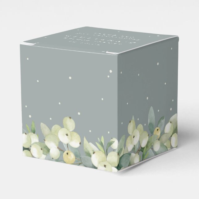 Caja Para Regalos Snowberry verde marino + ducha de novia Eucalyptus (Costado Anverso)