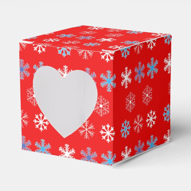 Caja Para Regalos Snowflake al atardecer (Anverso)
