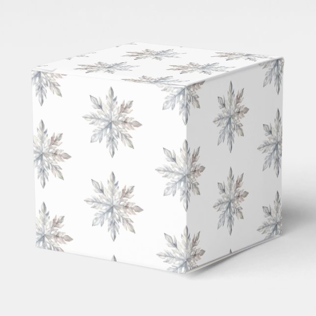 Caja Para Regalos Snowflake Winter Baby Shower (Costado Anverso)