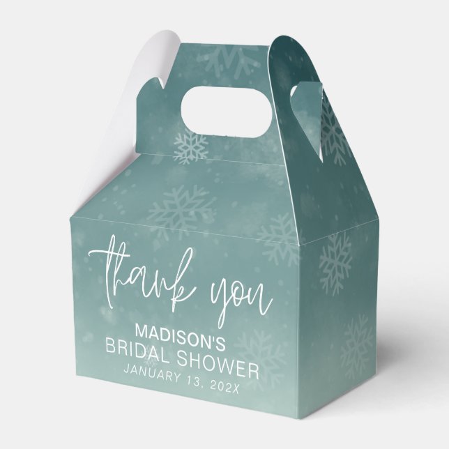 Caja Para Regalos Snowflake Winter Bridal Shower (Front Side)