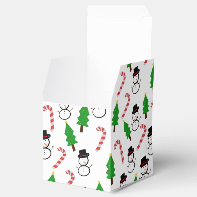 Caja Para Regalos Snowman Candy Cane Christmas Tree (Abierto)