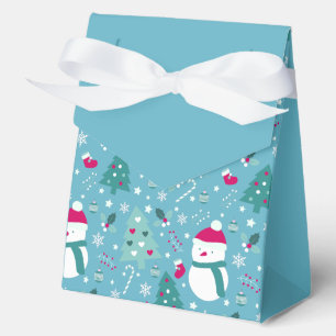 Caja Para Regalos Snowmen, Candy Canes & Festive Holiday Pattern