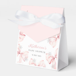Caja Para Regalos Snowy Pink Bow Baby Shower