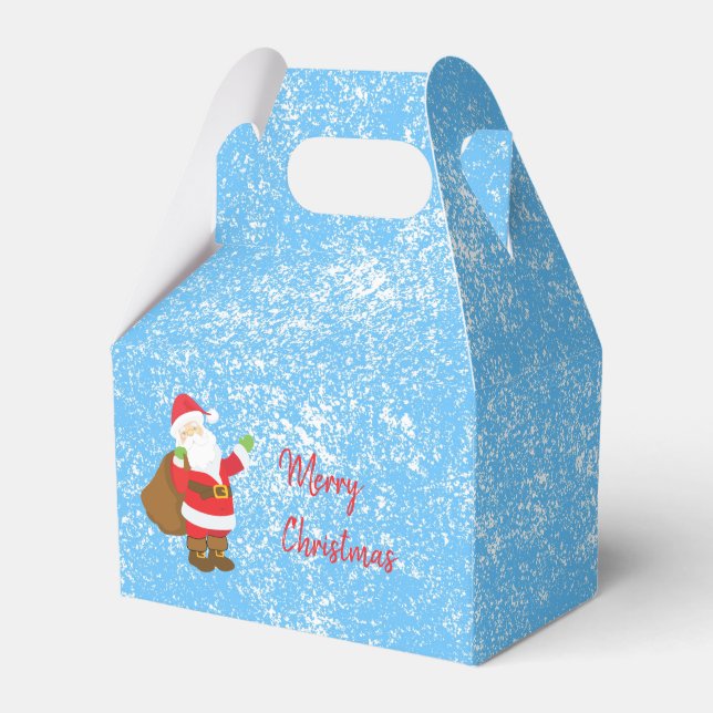 Caja Para Regalos Snowy Scene Jolly Ole Saint Nick Merry Christmas (Front Side)