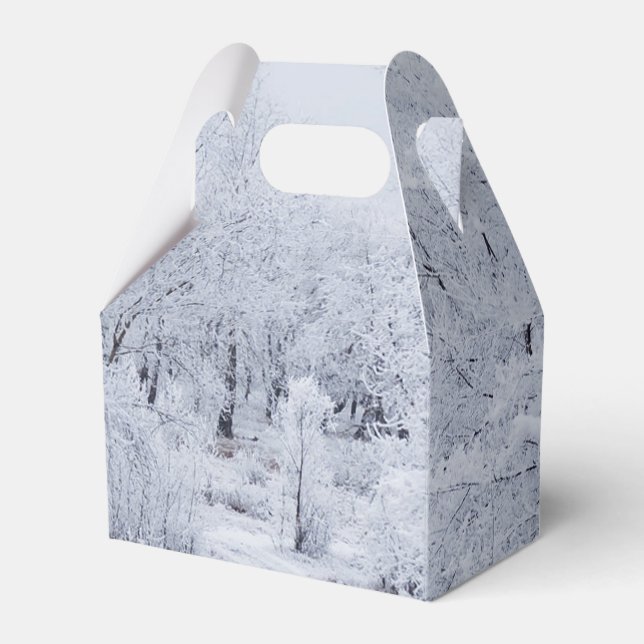 Caja Para Regalos Snowy Winter Scene (Front Side)