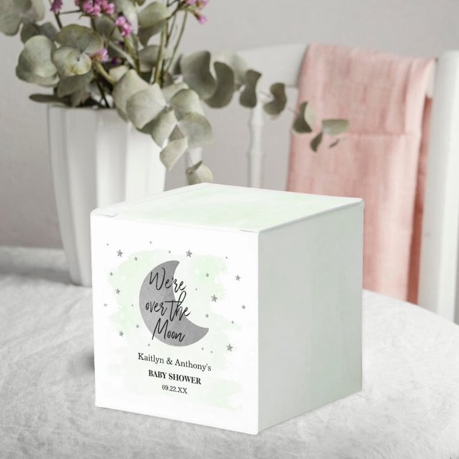Caja Para Regalos Sobre la luna | Baby Shower neutral (Subido por el creador)