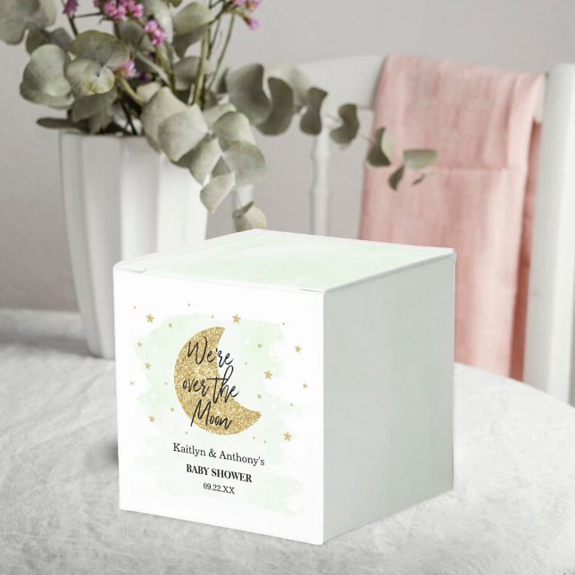 Caja Para Regalos Sobre la luna | Baby Shower neutral (Subido por el creador)