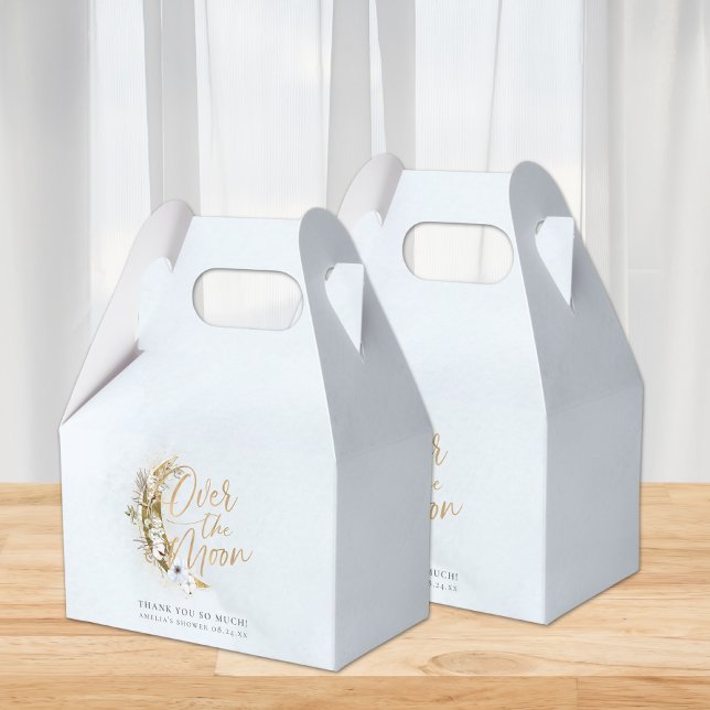 Caja Para Regalos Sobre la luna Boho Oro Polvo y Nubes (Subido por el creador)