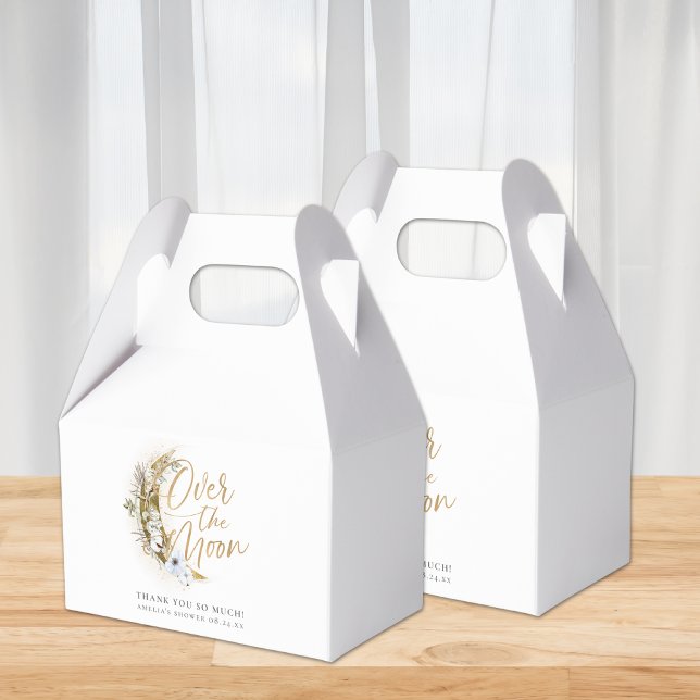 Caja Para Regalos Sobre la luna Boho Oro Polvo y Nubes (Subido por el creador)
