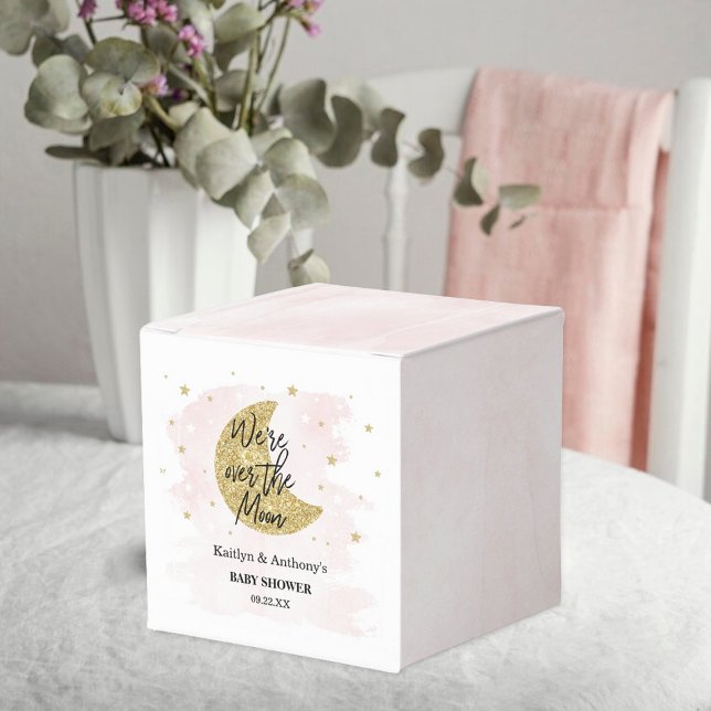 Caja Para Regalos Sobre la luna | CHICAS BABY SHOWER (Subido por el creador)