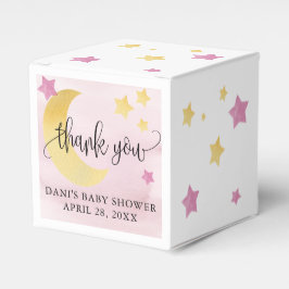 Caja Para Regalos Sobre la luna, la luna rosada de Baby Shower se qu