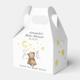 Caja Para Regalos Sobre la luna Teddy Bear Baby Shower