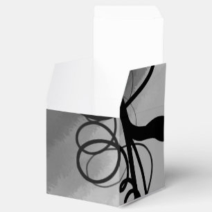 Caja Para Regalos Sobre la rejilla: Resumen gris, negro y blanco
