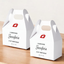 Caja Para Regalos Sobreviví al kit de resaca de cumpleaños número 21