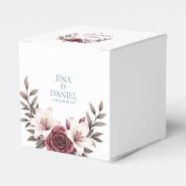 Caja Para Regalos Sofisticada Suite MicroBoda Floral (Blanco)