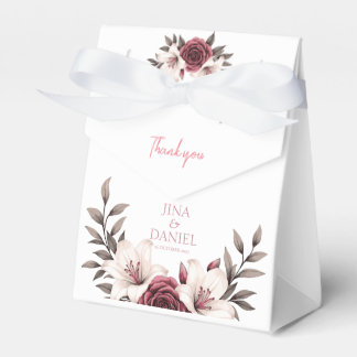 Caja Para Regalos Sofisticada Suite MicroBoda Floral (Blanco)