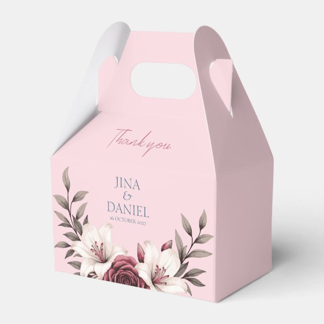 Caja Para Regalos Sofisticada Suite MicroBoda Floral (Rosa) (Front Side)