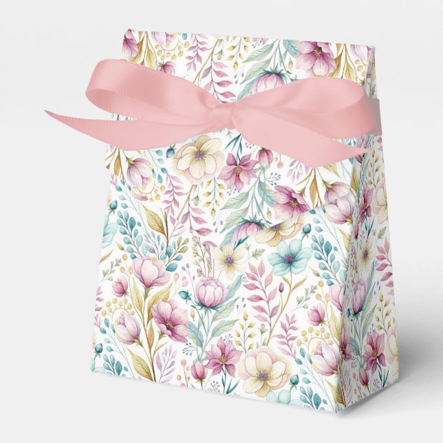 Caja Para Regalos Soft Botanical Easter Flower Design (Front Side)