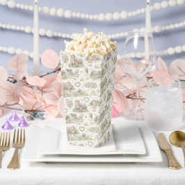 Caja Para Regalos Soft Cream English Village Wedding Watercolor