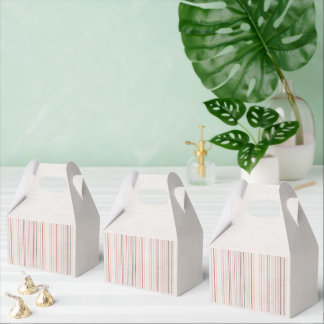 Caja Para Regalos Soft Neutral Stripe Favor Box