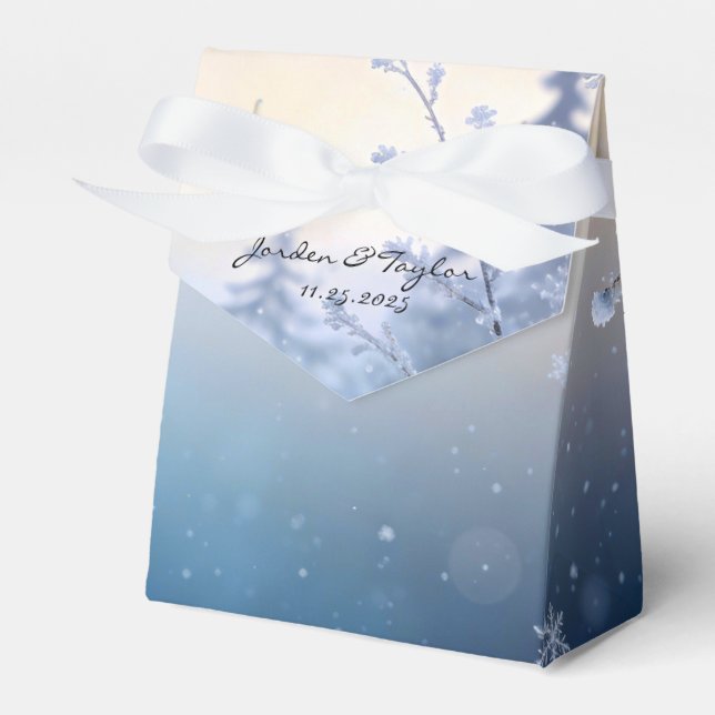 Caja Para Regalos Soft Winter Daydream Wedding Favor Boxes (Front Side)