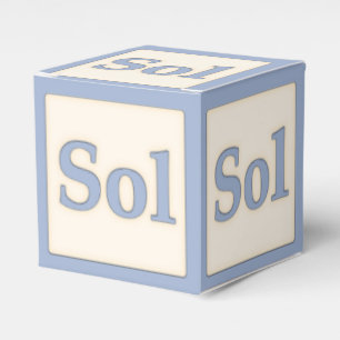 Caja Para Regalos "Sol" Solfeggio Bebé Musical Bloquea Azul