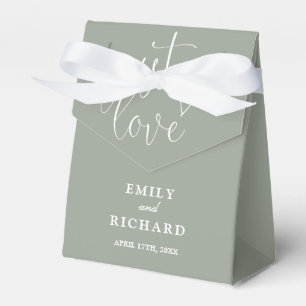 Caja Para Regalos Solo Ama Elegante Moderno Verde Menta Boda