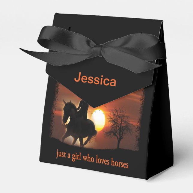 Caja Para Regalos solo un chica que ama los caballos (Front Side)