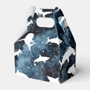 Caja Para Regalos Sombra blanca de tiburón en el espacio de la galax