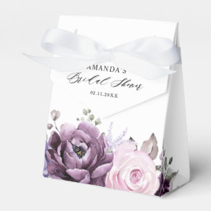 Caja Para Regalos Sombras de polvo morado florecen flores de ducha d