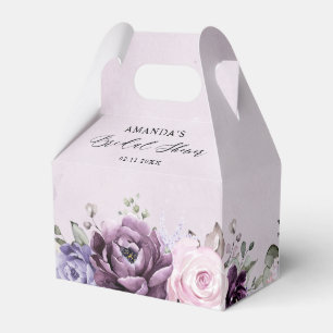 Caja Para Regalos Sombras de polvo morado florecen flores de ducha d