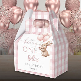 Caja Para Regalos Some Bunny Is One Pink Balloons 1st Birthday