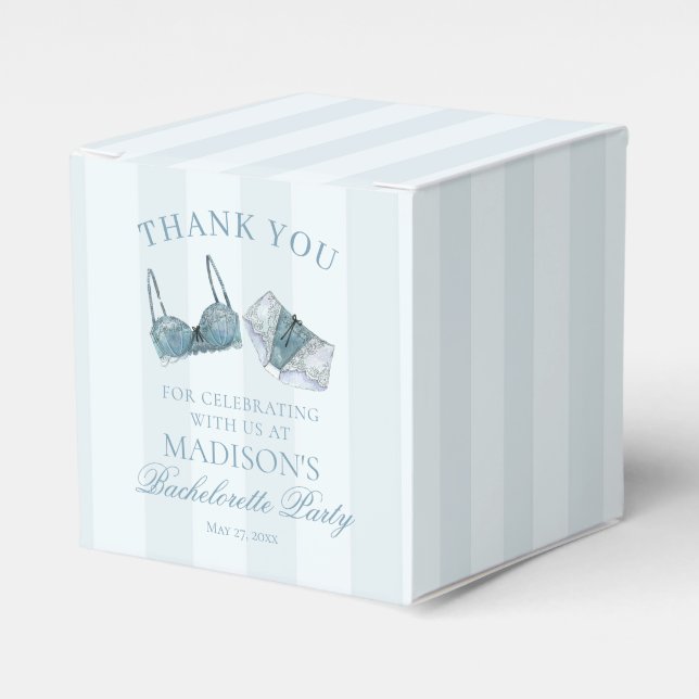 Caja Para Regalos Something Blue Lingerie Bachelorette Party Dessert (Costado Anverso)