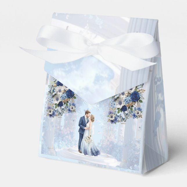 Caja Para Regalos Something Blue Wedding Favor Box (Front Side)