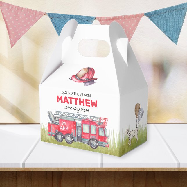 Caja Para Regalos Sonar el cumpleaños del camión de bomberos de alar (Subido por el creador)