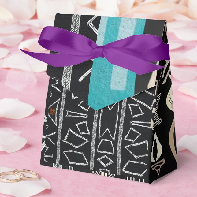 Caja Para Regalos Sophisticated Luxury African Caribbean Mudcloth (Boda)