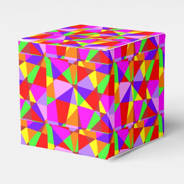 Caja Para Regalos Sorprendentes Formas multicolor Patrón Clase moder (Costado Anverso)