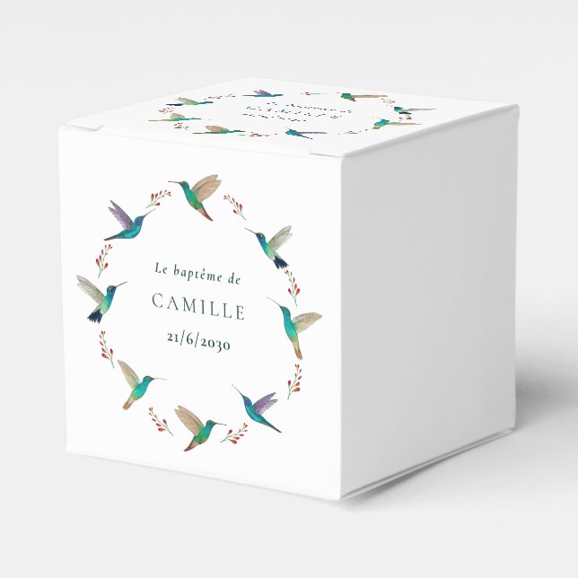 Caja Para Regalos Sorpresa de cubo bautizo (Costado Anverso)