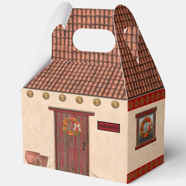Caja Para Regalos Southwest Adobe and Terracotta Tile House Design (Anverso)
