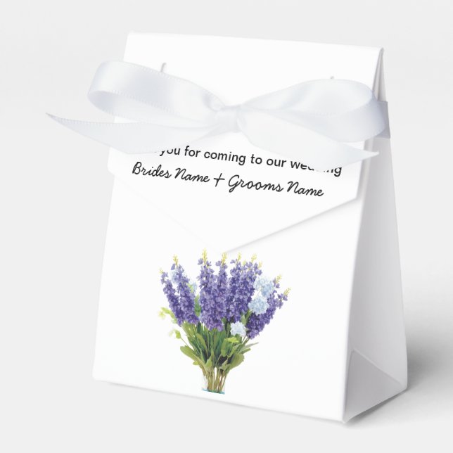 Caja Para Regalos Souvenirs Boda Lavender Keepsakes Giveways (Front Side)