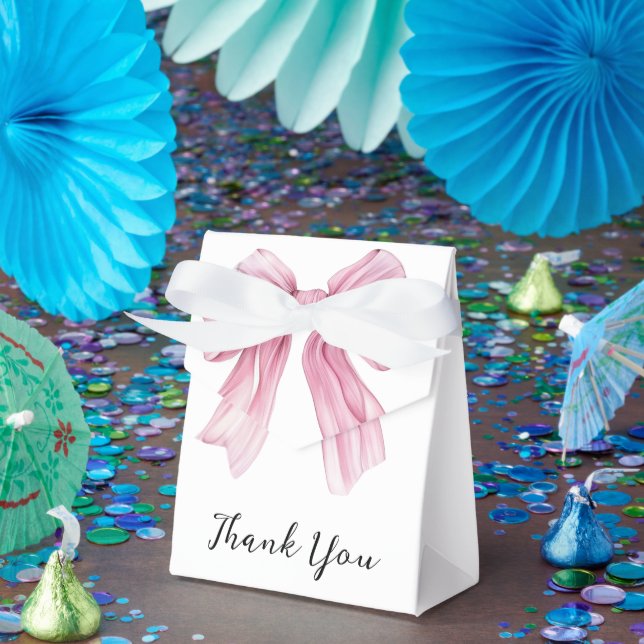 Caja Para Regalos Sparkle Pink Coquette Bow 1 (Fiesta)