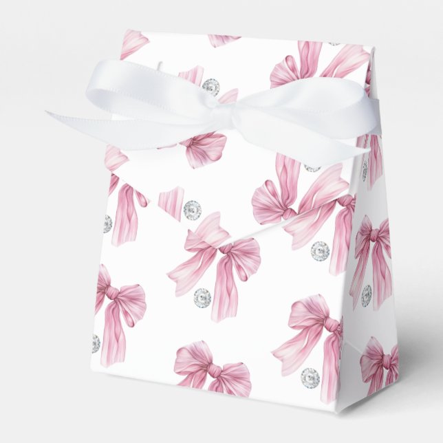 Caja Para Regalos Sparkle Pink Coquette Bow 1 (Front Side)